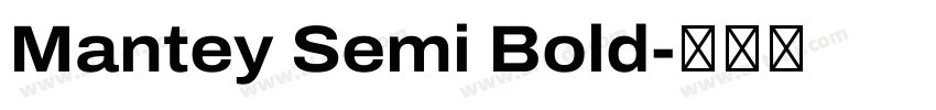 Mantey Semi Bold字体转换